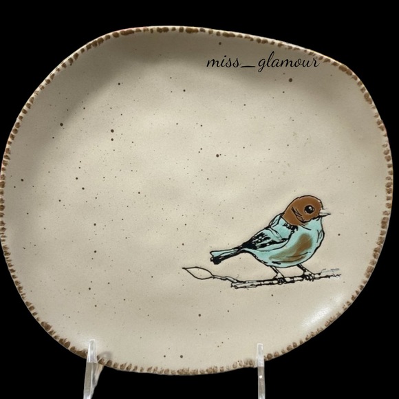 InHomeStylez Other - Set of 3 Inhomestylez Spectrum Cream Bird Reactive Salad Plates New